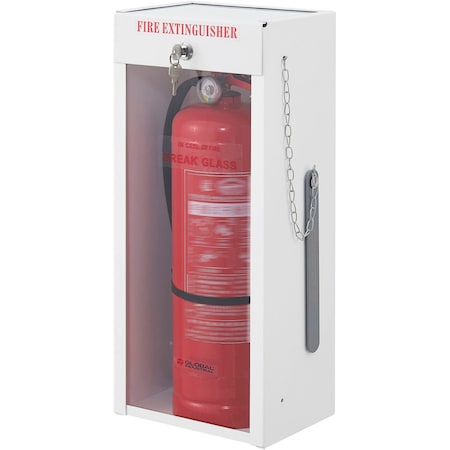 Global Industrial Fire Extinguisher Cabinet, Surface Mount, Lockable, Fits 2-1/2-5 Lbs. 670600
